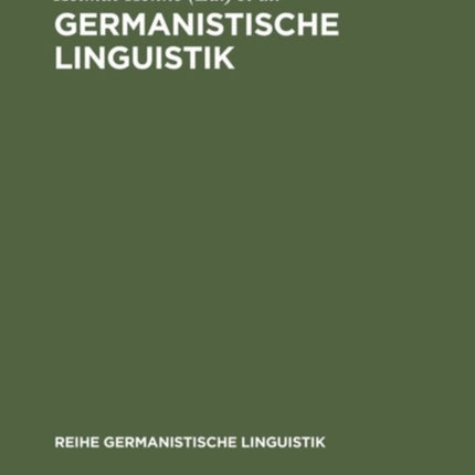 Germanistische Linguistik