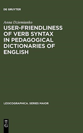 User-friendliness of verb syntax in pedagogical dictionaries of English