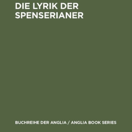 Die Lyrik der Spenserianer