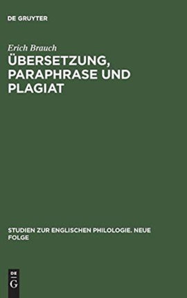 Übersetzung, Paraphrase Und Plagiat: Untersuchungen Zum Schicksal Englischer >Character- Books
