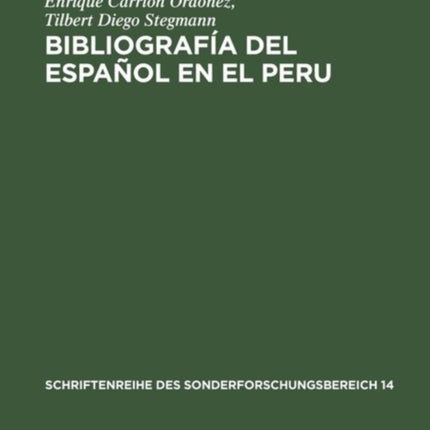 Bibliografía del Español En El Peru