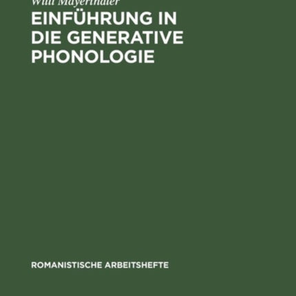 Einführung in Die Generative Phonologie