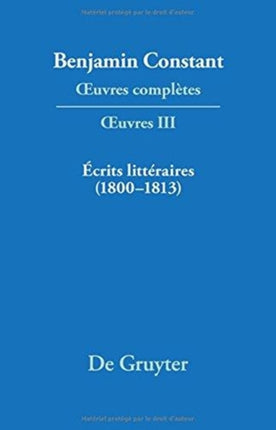 Écrits Littéraires (1800-1813)