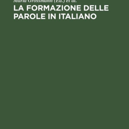 La Formazione Delle Parole in Italiano