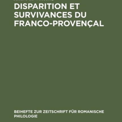 Disparition et survivances du franco-provençal