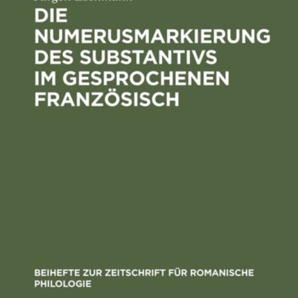 Die Numerusmarkierung des Substantivs im gesprochenen Französisch