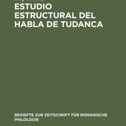 Estudio estructural del habla de Tudanca