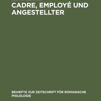 Cadre, employé und Angestellter
