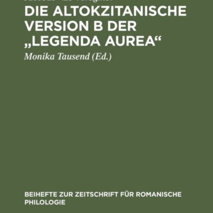 Die altokzitanische Version B der  Legenda aurea