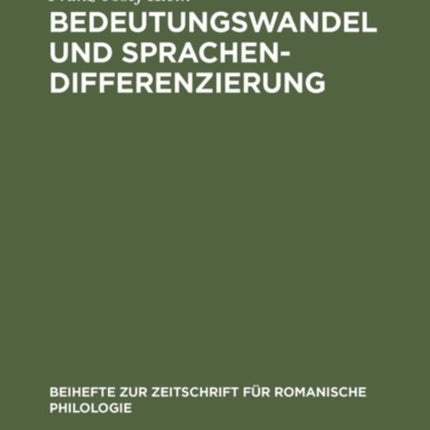 Bedeutungswandel und Sprachendifferenzierung