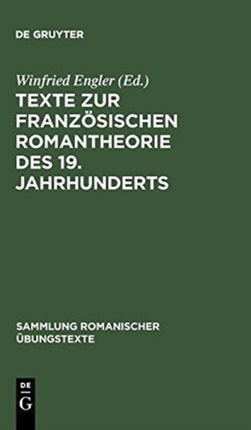 Texte Zur Französischen Romantheorie Des 19. Jahrhunderts