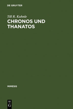 Chronos Und Thanatos: Zum Existentialismus Des >Nouveau Romancier