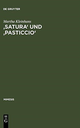 'Satura' und 'pasticcio': Formen und Funktionen der Bildlichkeit im Werk Carlo Emilio Gaddas