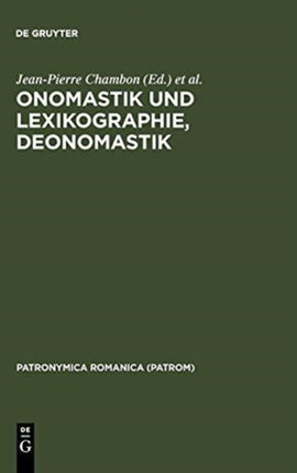 Onomastik und Lexikographie, Deonomastik