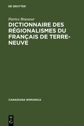 Dictionnaire des régionalismes du français de Terre-Neuve
