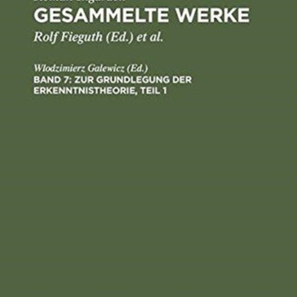 Zur Grundlegung der Erkenntnistheorie