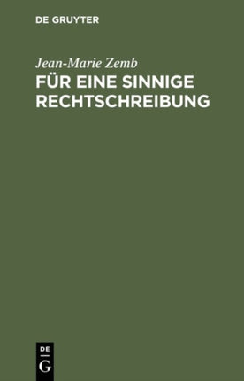 Für eine sinnige Rechtschreibung