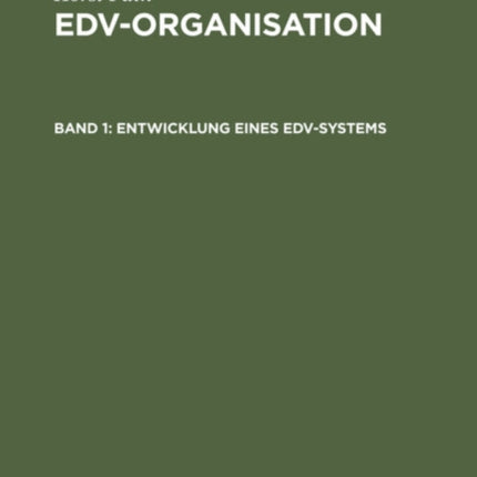 Entwicklung Eines Edv-Systems
