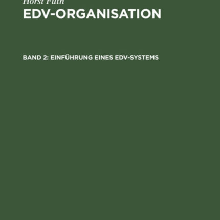 Einführung Eines Edv-Systems