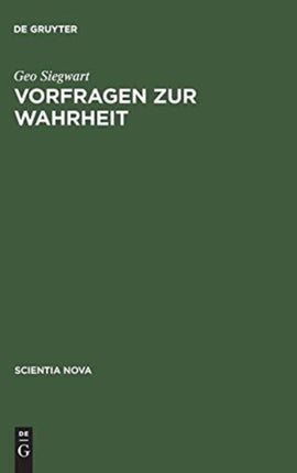 Vorfragen Zur Wahrheit: Ein Traktat Über Kognitive Sprachen
