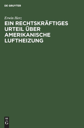 Ein Rechtskräftiges Urteil Über Amerikanische Luftheizung