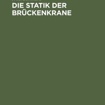 Die Statik Der Brückenkrane