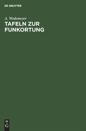 Tafeln Zur Funkortung