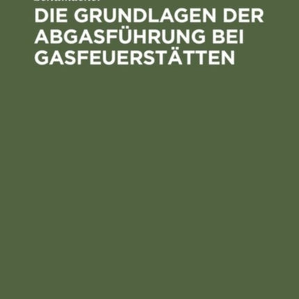 Die Grundlagen Der Abgasführung Bei Gasfeuerstätten