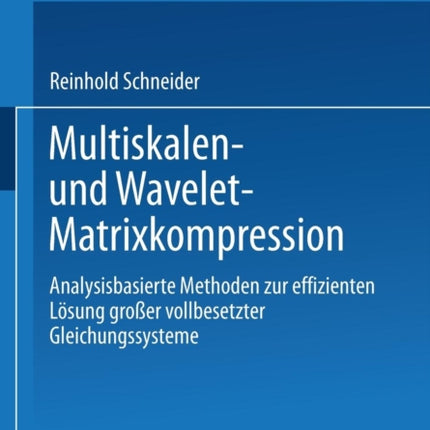 Multiskalen- und Wavelet-Matrixkompression: