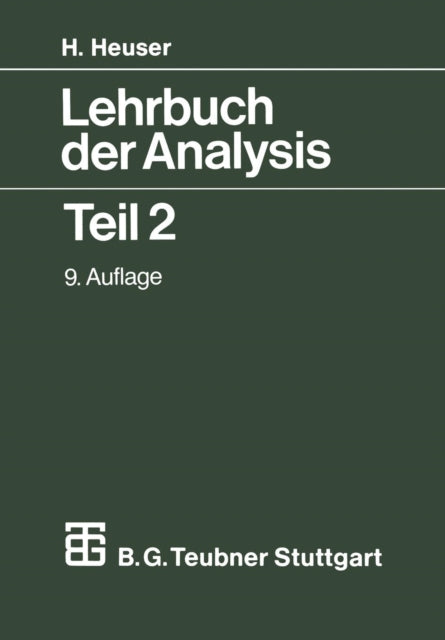 Lehrbuch der Analysis: Teil 2