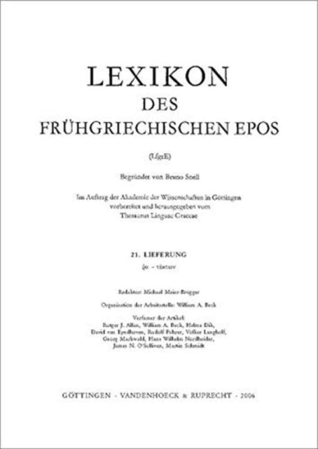 Lexikon des fruhgriechischen Epos Lfg. 21: ra -- tektwn