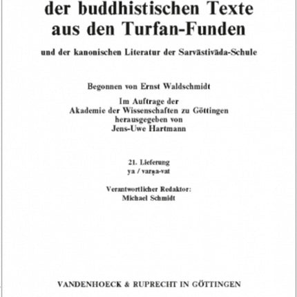 Sanskrit-WÃ¶rterbuch der buddhistischen Texte aus den Turfan-Funden. Lieferung 21: ya / varna-vat