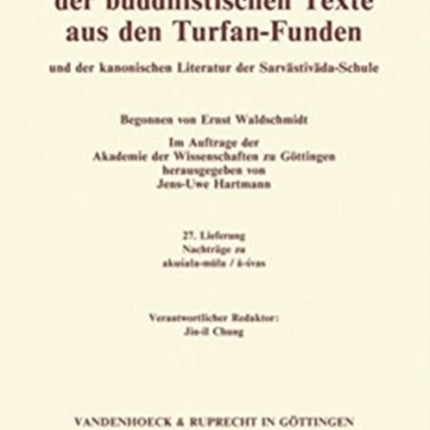 Sanskrit-WÃ¶rterbuch der buddhistischen Texte aus den Turfan-Funden. Lieferung 22: varna-vadita/vestita