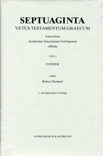 Septuaginta Band 83 Esther Septuaginta Esther