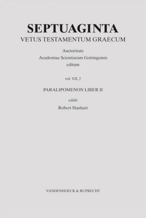 Septuaginta.: Vetus Testamentum Graecum. Auctoritate Academiae Scietiarum... / Septuaginta. Band 7,2