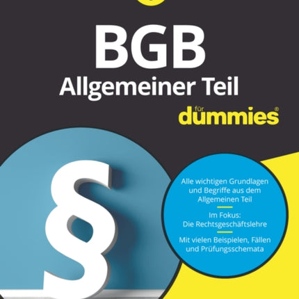 BGB Allgemeiner Teil für Dummies