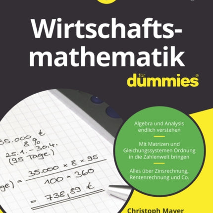 Wirtschaftsmathematik für Dummies 3e