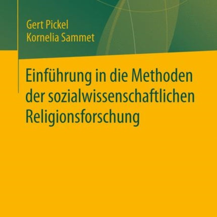 Einführung in die Methoden der sozialwissenschaftlichen Religionsforschung