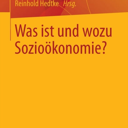Was ist und wozu Sozioökonomie?