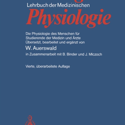Lehrbuch der Medizinischen Physiologie: Die