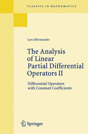 The Analysis of Linear Partial Differential