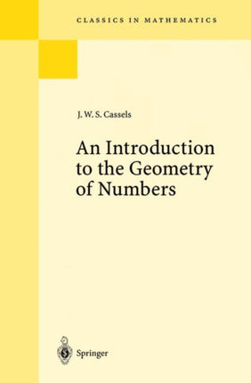 An Introduction to the Geometry of Numbers