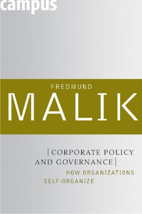 Corporate Policy and Governance: How