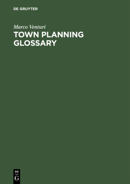 Town Planning Glossary 10000 Multilingual Terms I