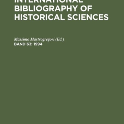 International Bibliography of Historical Sciences 63
