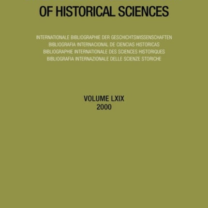 Volume 69 69 International Bibliography of Historical Sciences