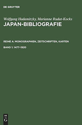 Japan-Bibliografie, Band 1, Japan-Bibliografie (1477-1920)