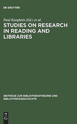 Studies on research in reading and libraries: Approaches and results from several countries