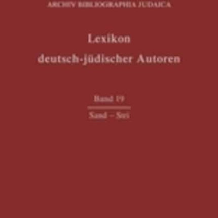 Sand  Stri Lexikon DeutschJudischer Autoren