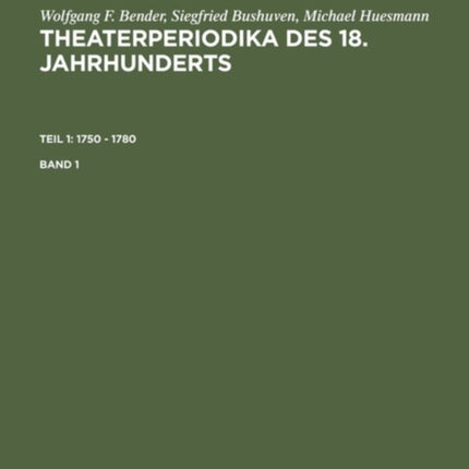 1750 - 1780: Bd. 1. Bibliographie, Inhaltsverzeichnisse Und Einzelregister; Bd. 2. Gesamtregister
